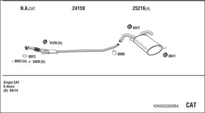 ABGASANLAGE WALKER KIK053302BA