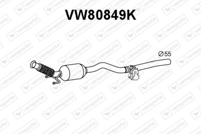 Катализатор VENEPORTE VW80849K для VW TIGUAN
