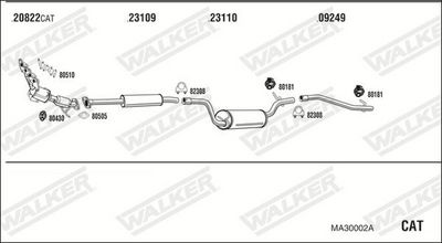 Изпускателна система WALKER MA30002A