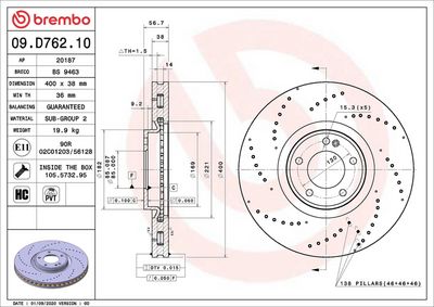 DISC FRANA BREMBO 09D76210 1