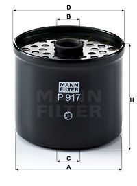 Топливный фильтр MANN-FILTER P 917 x для CITROËN C25