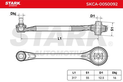 носач, окачване на колелата STARK SKCA-0050092