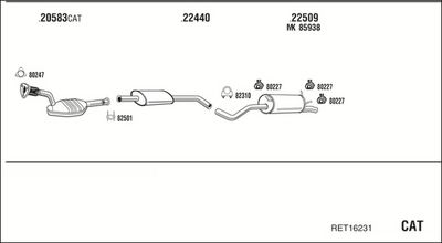 SISTEM DE ESAPAMENT WALKER RET16231