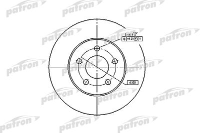 Тормозной диск PATRON PBD5371 для CHRYSLER VOYAGER