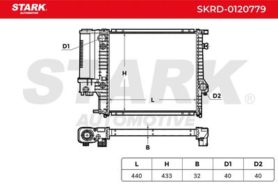 радиатор, охлаждане на двигателя STARK SKRD-0120779