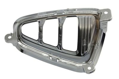 Voorbumper afdekking Voor Links (met LED-gaten, abs, chroom/zwart glanzend) past: KIA OPTIMA JF 09.15-03.18