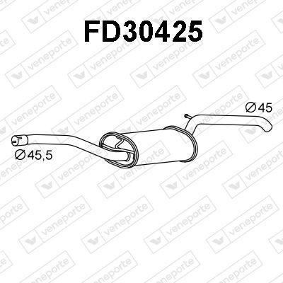 Глушитель выхлопных газов конечный VENEPORTE FD30425 для FORD C-MAX