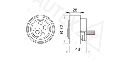 ROLA INTINZATOR CUREA DISTRIBUTIE AUTEX 654233 1