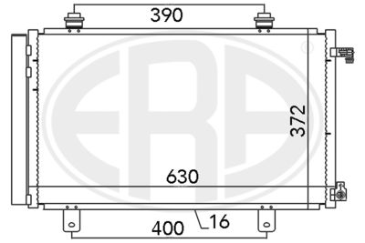 Конденсатор, кондиционер ERA 667035 для FIAT SEDICI