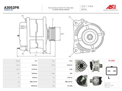 Alternator AS-PL A3052PR