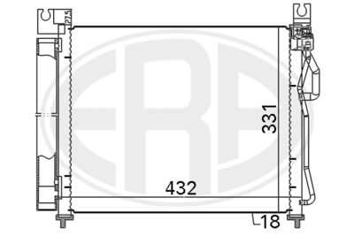 Конденсатор, кондиционер ERA 667119 для KIA PICANTO