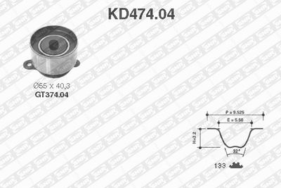 KD47404 SNR Комплект ремня ГРМ