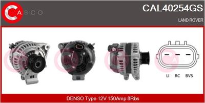CASCO CAL40254GS Генератор  для LAND ROVER DISCOVERY III (L319) 2.7 TD 4x4