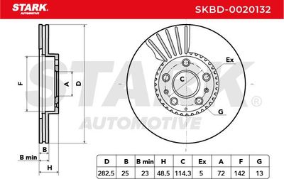 спирачен диск STARK SKBD-0020132
