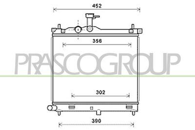 Радиатор, охлаждение двигателя PRASCO HN002R001 для HYUNDAI i10