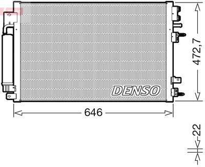 Конденсатор, кондиционер DENSO DCN13022 для CHRYSLER 300C