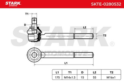 накрайник на напречна кормилна щанга STARK SKTE-0280532