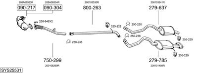 Układ wydechowy BOSAL SYS25531