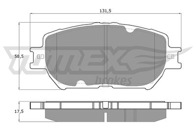 TOMEX Brakes TX 13-70 Тормозные колодки и сигнализаторы для TOYOTA ISIS (_M1_) 2.0 VVTi (ANM10G)