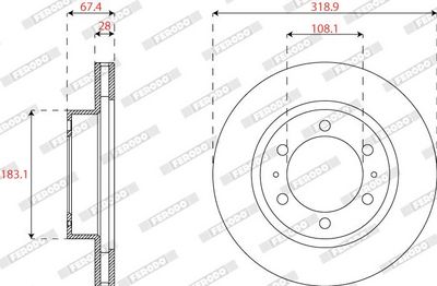 BREMSSCHEIBE FERODO DDF2746 1