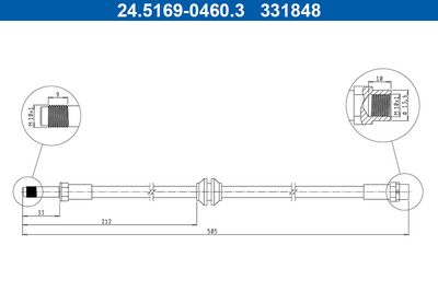 спирачен маркуч ATE 24.5169-0460.3
