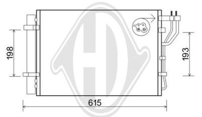 DIEDERICHS DCC1542 Радиатор кондиционера  для HYUNDAI ix20 (Хендай Иx20)