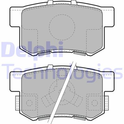 Комплект тормозных колодок, дисковый тормоз DELPHI LP1972 для HONDA FR-V