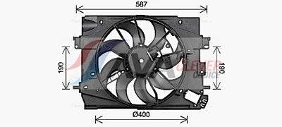VENTILATOR RADIATOR AVA Clever Choice RT7662 1