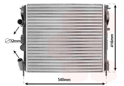 VAN-WEZEL 43002270 Радіатор охолодження двигуна для DACIA (Дача)