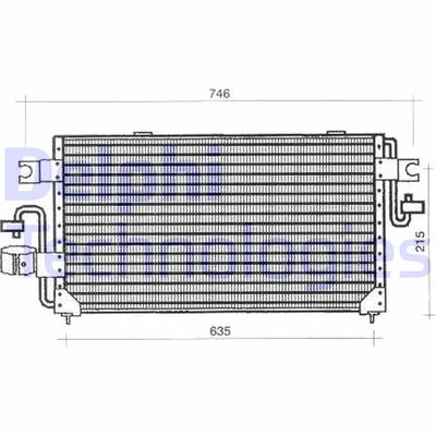 DELPHI TSP0225340 Радіатор кондиціонера для NISSAN SUNNY (Ниссан Сунн)
