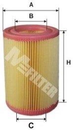 Воздушный фильтр MFILTER A 8025 для SMART CABRIO