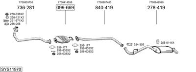 Układ wydechowy BOSAL SYS11970
