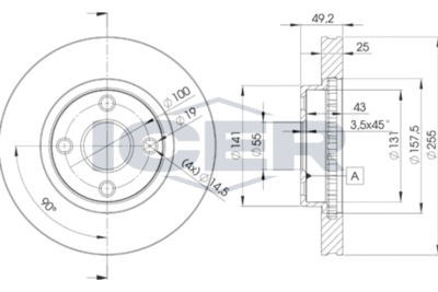ICER 78BD1330-2 Тормозные диски для TOYOTA COROLLA универсал (_E12_) 1.4 VVT-i (ZZE120_)