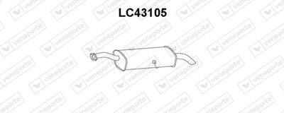 Глушитель выхлопных газов конечный VENEPORTE LC43105 для LANCIA KAPPA