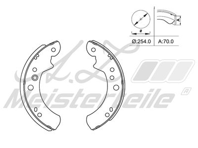 комплект спирачна челюст A.Z. Meisterteile AZMT-44-026-1274