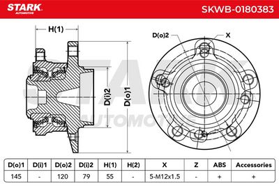 комплект колесен лагер STARK SKWB-0180383
