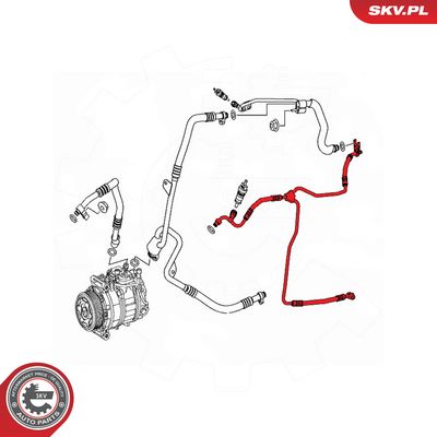 Vysokotlaké / nízkotlaké vedení, klimatizace ESEN SKV 54SKV656