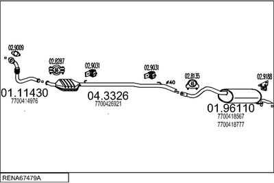SISTEM DE ESAPAMENT MTS RENA67479A028765