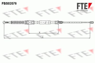 Тросик, cтояночный тормоз FTE FBS02076 для SKODA YETI