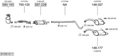 SISTEM DE ESAPAMENT BOSAL SYS01511