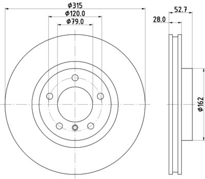 Тормозной диск HELLA 8DD 355 104-111 для BMW Z3