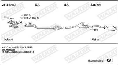 Изпускателна система WALKER BWH05052BD