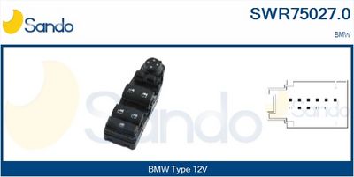 Interruttore, Alzacristallo SANDO SWR75027.0