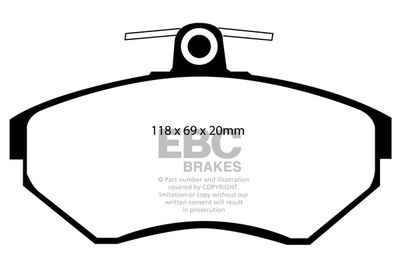 Комплект тормозных колодок, дисковый тормоз EBC Brakes DP1113 для VW PASSAT