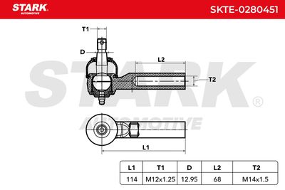 накрайник на напречна кормилна щанга STARK SKTE-0280451