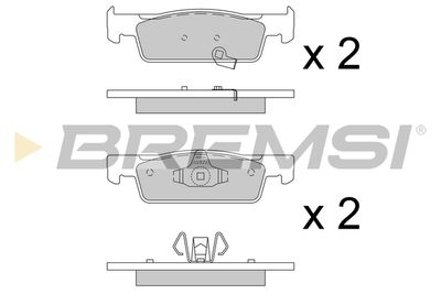 Комплект тормозных колодок, дисковый тормоз BREMSI BP3798 для SMART FORFOUR