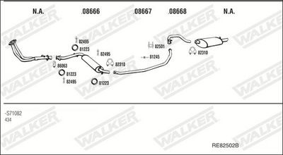 Изпускателна система WALKER RE82502B