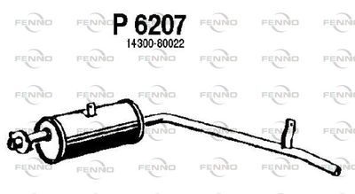 Глушитель выхлопных газов конечный FENNO P6207 для SUZUKI SJ410