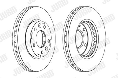 JURID 563039JC Тормозные диски  для KIA CARNIVAL II (GQ) 2.5 V6