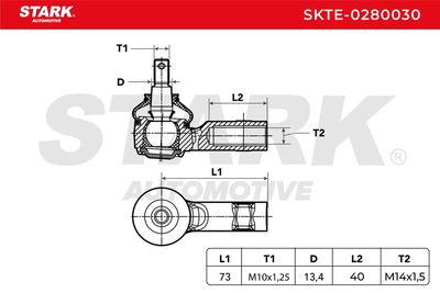 накрайник на напречна кормилна щанга STARK SKTE-0280030